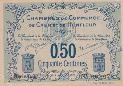 Billet France 0.50 centimes 1915