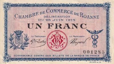 Billet France 1 franc 1915