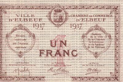 Billet France 1 franc 1917