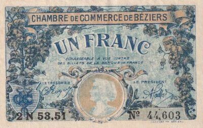 Billet France 1 franc 1922