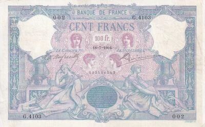 Billet France 100 francs 1904