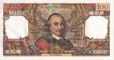 Billet France 100 francs 1965