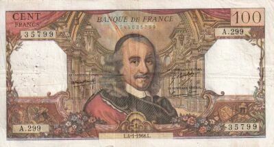 Billet France 100 francs 1968