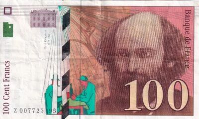 Billet France 100 francs Paul C�zanne 1997