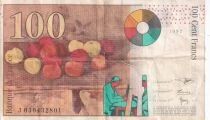Billet France 100 francs Paul C&eacute;zanne 1997