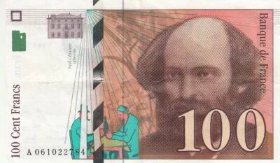 Billet France 100 francs Paul C�zanne 1998