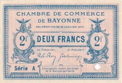 Billet France 2 francs 1915