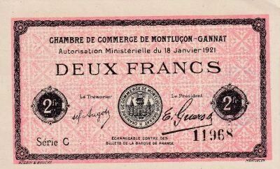 Billet France 2 francs 1921