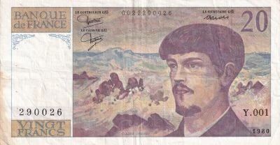 Billet France 20 francs 1980