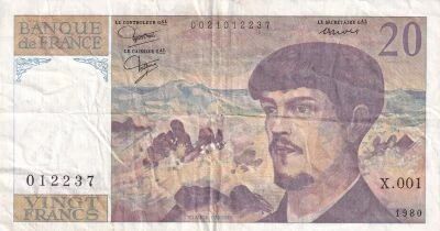 Billet France 20 francs 1980