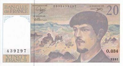 Billet France 20 francs 1991