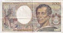 Billet France 200 francs Charles Montesquieu, &eacute;crivain et philosophe fran&ccedil;ais 1986