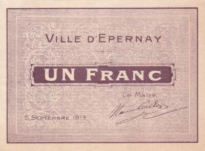 Billet France 25 centimes 1914