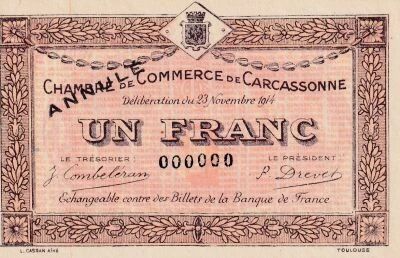 Billet France 50 centimes 1914