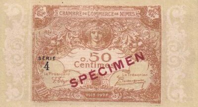 Billet France 50 centimes 1915