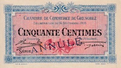 Billet France 50 centimes 1916