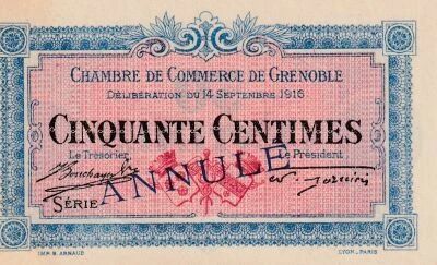 Billet France 50 centimes 1916