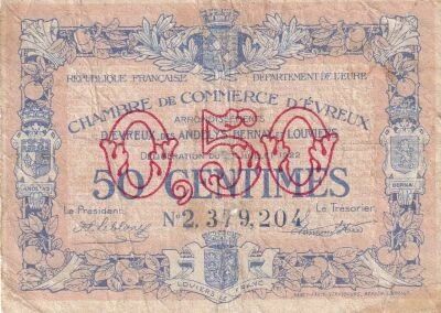 Billet France 50 centimes 1922