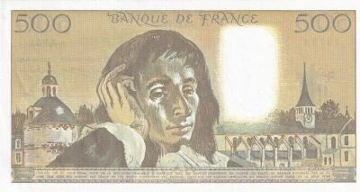 Billet France 500 francs Blaise Pascal 1991