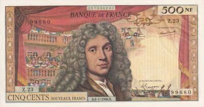 Billet France 500 nf 1966