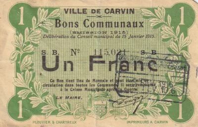 Billet Francia 1 baht 1915