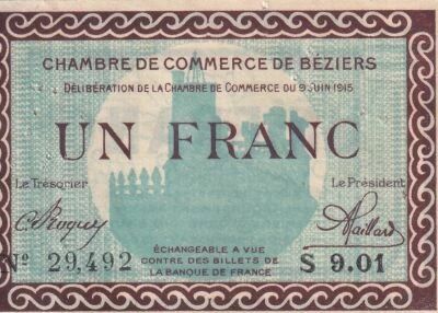 Billet Francia 1 franc 1915