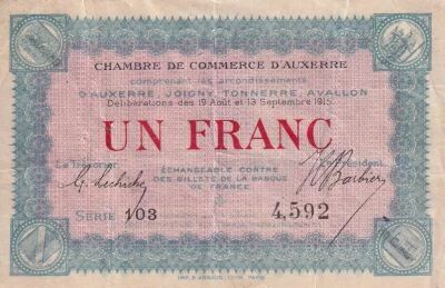 Billet Francia 1 franc 1915