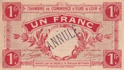 Billet Francia 1 franc 1915