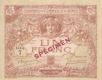 Billet Francia 1 franc 1915
