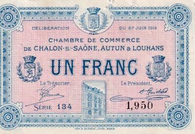 Billet Francia 1 franc 1916