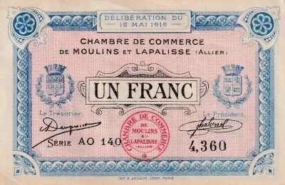 Billet Francia 1 franc 1916