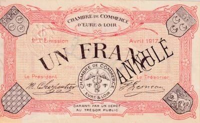 Billet Francia 1 franc 1917