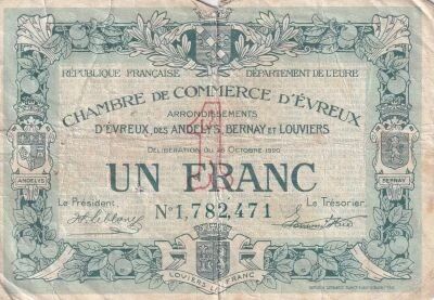 Billet Francia 1 franc 1920