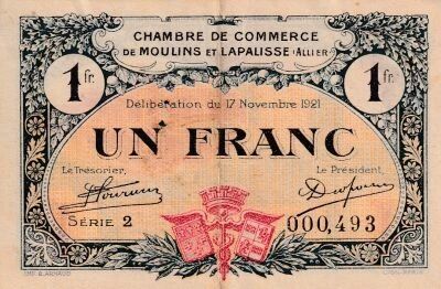 Billet Francia 1 franc 1921