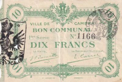 Billet Francia 10 francs 1916