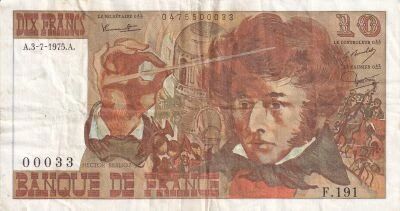 Billet Francia 10 francs 1975