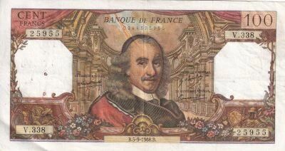 Billet Francia 100 francs 1968