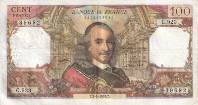 Billet Francia 100 francs 1968