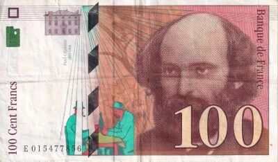 Billet Francia 100 francs Paul C�zanne 1997