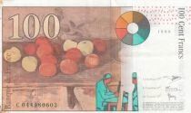 Billet Francia 100 francs Paul C&eacute;zanne 1998