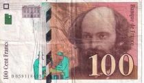 Billet Francia 100 francs Paul C&eacute;zanne 1998