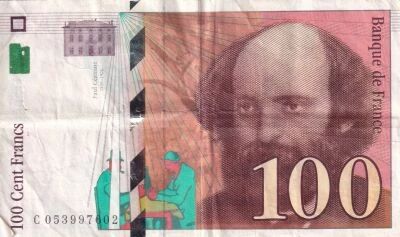 Billet Francia 100 francs Paul C�zanne 1998