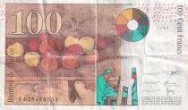 Billet Francia 100 francs Paul C&eacute;zanne 1998