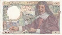 Billet Francia 100 francs Ren&eacute; Descartes 1942