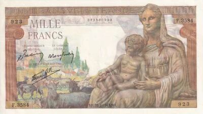 Billet Francia 1000 francs 1943