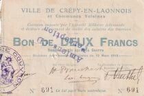 Billet Francia 2 francs 1915