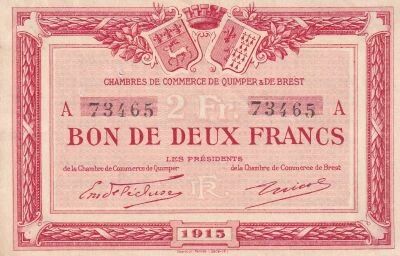 Billet Francia 2 francs 1915