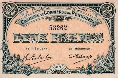 Billet Francia 2 francs 1915