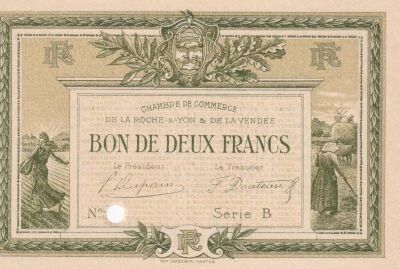 Billet Francia 2 francs 1915