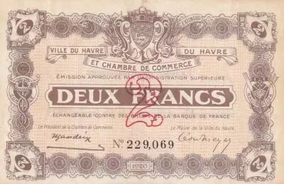 Billet Francia 2 francs 1920